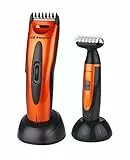 Orbegozo SET 6000 - Set recortador y afeitador para hombre, negro y naranja