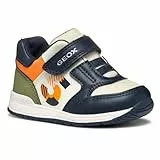 Geox B Rishon Boy A, Botines de Senderismo Bebé-Niños, Navy Lt Orange, 22 EU