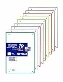 Oxford - Hojas Cuadriculadas A4 Perforadas, Recambio Archivador, 160 Hojas, Cuadrícula 5x5, 10 Colores de Banda