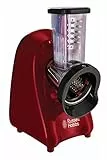 Russell Hobbs Picadora Slice & Go - 3 Accesorios: Cortar en Rodajas, Tiras Gruesas y Rallar, Discos de Corte de Acero Inoxidable, Espacio Para Guardar los Accesorios, Fácil Limpieza, Rojo - 22280-56