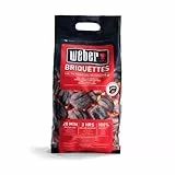 Weber Carbón para barbacoa (Saco de 4kg), para brasas largas y constantes, ideal para una barbcoa prolongada, madera 100% natural, producto de la UE, recolección sostenible, certificado FSC (17590)