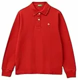 United Colors of Benetton Maglia Polo M/L 3089c300z Camisa, Rojo, 140 cm para Niños