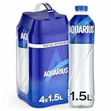 AQUARIUS Limón, Bebida Hidratante con Sales Minerales, Baja en Calorías - Pack de 4 botellas 1,5L
