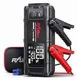 FLYLINKTECH - Paquete de energía de arranque, pico de 8000 A, 26800 mAh, banco de arranque de batería de coche con carga rápida PD65W para todo el gas o diésel de 12 L, puente de batería de 12 V con