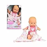 NENUCO, ¿tienes sueño? - Muñeco blandito de Ojos durmientes Que al presionar su Tripa emite Sonidos de bebé, Incluye una Manta. Famosa, (NFN89000)