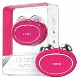 FOREO BEAR 2 - Tonificador facial de microcorrientes - Masajeador facial antiarrugas - Lifting facial inmediato - Reafirma y define - Fuchsia