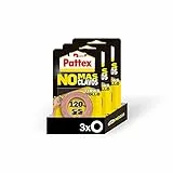 Pattex NO MÁS CLAVOS - Pack de 3 Cintas de doble cara sin residuos de 1,5 metros cada una. Cinta Multisuperficie para Pegar sin hacer Agujeros. Color Blanco