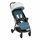 Chicco Glee, Carrito Bebé 0+ Meses-22 Kg, con Cierre Automático y Compacto, Capota Extensible con Tratamiento UV50+ Antilluvia, Respaldo Reclinable y Ajustable y Reposapiés, Azul