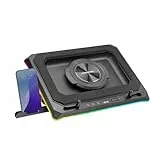 Mars Gaming MNBC-Ultra, Base Refrigeradora y Stand, Ventilador 140mm, Tecnología CoolCore Airflow, RGB Chroma, 5 Posiciones, Compatibilidad Portátiles hasta 18”, Soporte Smartphone, 4X USB-A, Negro
