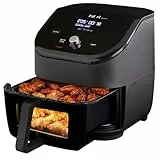 Instant Port Vortex Plus 6 en 1 Freidora de Aire Digital con ClearCook y Función de Asar, Recalentar, Hornear y Deshidratar, Negro con mirilla, 1.700 W – 6L