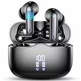xinwld Auriculares Inalambricos, Bluetooth 5.3 Ultraligero con 4 Mics, 2025 HD Estéreo Cascos Cancelación de Ruido ENC, USB-C, Auriculares in Ear 40H IPX7 Impermeable,Negro