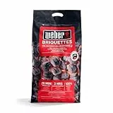 Weber Carbón para barbacoa (Saco de 8kg), para brasas largas y constantes, ideal para una barbcoa prolongada, madera 100% natural, producto de la UE, recolección sostenible, certificado FSC (17591)