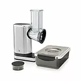 WMF Kitchenminis - Rallador Eléctrico con Accesorios Salad-To-Go, 150 W, Cromargan, 2 Velocidades, Negro/Plateado