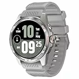 Ticwatch Atlas Smartwatch para Hombres Reloj Inteligente con Sistema operativo Android Wear para Exteriores Batería de 90 Horas Más de 110 Modos de Entrenamiento Mapa de Calor Detección (Gris)