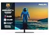 Philips Ambilight 55OLED820 4K OLED Smart TV - Pantalla de 55 Pulgadas con P5 AI Picture, Titan TV, Dolby Vision y Sonido Dolby Atmos - Funciona con Alexa y Asistente de Google