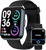 Reloj Inteligente Hombre Mujer con Llamadas,1.8' Smartwatch Mujer Alexa Incorporada,110+ Modos Deportivos,Pulsera Actividad Pulsómetro/Monitor de Sueño/Podómetro,IP68 Reloj Deportivo para Android iOS