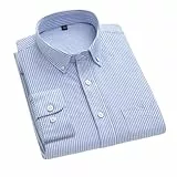 Adhdyuud Camisas Oxford 100% algodón para hombre, para primavera, casual, negocios, ajuste regular, manga larga, T0c17-20, 3XL