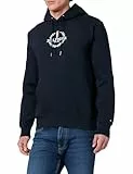 Tommy Hilfiger Global Stripe Wreath tee Hoody Mw0Mw41421 Sudadera con Capucha, Black (Black), S para Hombre