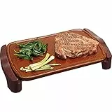 Jata GR559 Plancha de Asar de Terracota, Antiadherente, Resistencia al rayado, 1600 W, Medidas 46 x 28 cm, Resistencia en forma M, Fabricada en España, Fácil limpieza, Fabricación Artesanal, Bandeja recogesalsas