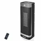 Taylor Swoden Calefactor cerámico PTC, 2000W con mando a distancia, pantalla LED, temporizador 24H, oscilante 70º, 3 velocidades y modo ECO. Calentamiento rápido dormitorios, despachos etc