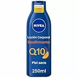 NIVEA Q10 Body Milk Reafirmante (1 x 250 ml), crema hidratante corporal 72h para piel seca, crema reafirmante corporal con Collagen Boost Complex, Vitamina C y Q10 puro
