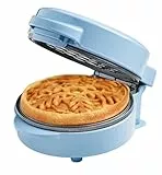 Bestron Mini gofrera, Gofrera para con estampado de copos de nieve con revestimiento antiadherente, para fiestas de cumpleaños infantiles, celebraciones familiares, Pascua o Navidad, color: azul