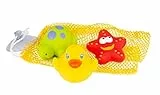 Playgro Juguete de baño 3 amigos con red de almacenamiento, impermeable, sin suciedad, 40223 0099 1001
