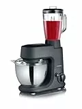 Severin Procesador de alimentos con accesorio para licuadora, 4 litros, 500 W, negro mate