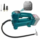TPDL - Compresor de coche inalámbrico para Bos-ch Professional 18V con lámpara LED, bomba de aire inalámbrica de apagado automático 150 psi/3.3 bar, compresor eléctrico universal para