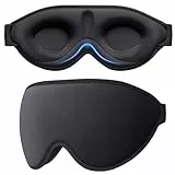 Gritin Antifaz para Dormir, Anti-Luz, Máscara de Dormir para Mujer y Hombre, 3D Diseño Sin Rastro & Sin Presión Ocular Sleep Mask, Ultrasuave & Cómodo con Tapones para Dormir, Viajar