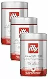 illy Café, café molido Classico, tostado medio, granos de café 100% arábico, 250 g (Paquete de 3)