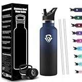 HoneyHolly Botella Agua Niños, Termo Agua Fria, 500ml Cantimplora Termica Sin BPA, 12H Caliente/24 Frío, Cantimplora Acero Inoxidable 18/8, Botella Acero Inoxidable para Deporte, Oficina, Yoga