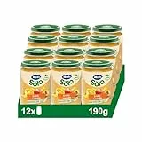 Hero Baby Tarrito Infantil - Tarritos de Frutas Variadas , Sin Aceite de Palma , Sin Sal Añadida , Bebé desde 4 Meses , Ingredientes 100% naturales , Pack de 12x190gr