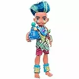 Mattel Cave Club Muñeco Slate, muñeca prehistórica con Mascota y Accesorios GNL87