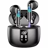 Auriculares Inalámbricos Bluetooth, Auriculares Bluetooth 5.4 HiFi Estéreo, 56H Cascos Inalambricos Bluetooth con ENC Reducción de Ruido, Pantalla LED, USB-C, Control Táctil,IP7 Impermeable Audifonos