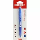 Kores | Bolígrafo Borrable Azul BG5 | Tinta Gel | Punta 0,7mm | Retráctil | Grip Ergonómico | No Mancha | No Daña Papel | No Deja Restos de Goma | Perfecto Material Escolar y de Oficina
