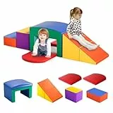 CUPCHID Toboganes de interior y estructuras de juegos,Rutas motoras del bebé, Bloque de Espuma de Motividad Bebé de Flexibles Gigantes de Espuma,Juguetes de Escalada para Niños de 1 a 3 Años (JM-98729