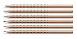 Faber-Castell 205273 - Grip pencil set, dureza HB, 6 lápices de madera natural