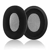 Yizhet Almohadillas Auriculares Compatible con Kingston HyperX Cloud II & HyperX Cloud 2 Almohadillas Cascos de Repuesto en Espuma Viscoelástica & Terciopelo, 1 Par, Negro