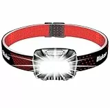 Blukar Linterna Frontal LED Recargable, 2000L Linterna Cabeza Super Brillante con Control de Sensor & Luz Rojo - 6 Modos, IPX5 Impermeable, 30 horas de Funcionamiento para Camping, Correr etc.