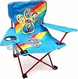 Toyland® Paw Patrol Pups Silla Plegable para Acampar para niños con portavasos y Bolsa de Almacenamiento Viajes de Campamento, Playa y jardín