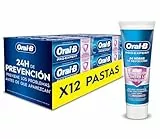 Oral-B Pro-Expert Sensibilidad y Blanqueamiento Pasta De Dientes, Pack 12x75 ml, Dentífrico Para Dientes Sensibles, Sabor A Menta