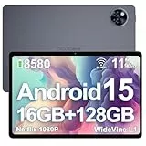 DOOGEE U11 Android 15 Tablet 11 Pulgadas, Tablet Niños 8580mAh 16GB RAM+128GB ROM (TF 2TB), Octa Core 5G WiFi | Widevine L1| Bluetooth 5.0 | 13MP+5MP | Face ID | GPS | OTG