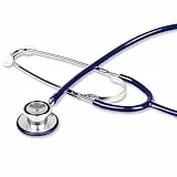 GIMA, Duofono tradicional de aluminio, ligero, con arco de latón y goma quitafrío, tubo azul, 32567