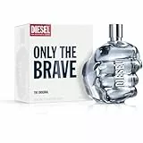 DIESEL Only The Brave EDT 200 ml, Combinación distintiva de Limón Fresco, Romero Aromático y Sensual Madera de Ámbar, El emblema de fuerza y audacia