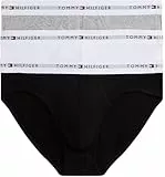 Tommy Hilfiger 3P Brief Um0Um0370 Calzoncillo, Yellow (Black/White/Mid Grey Heather), XXL para Hombre