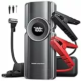 4 en 1 Arrancador de Coches,3000A 20000mAh Arrancador de baterias de Coche con 150 PSI Compresor de Aire (8.5L Gas/8.0L Diesel), Pantalla Digital,Luz de Emergencia