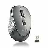 NGS Dew Gray – Ratón Óptico Inalámbrico, Ratón Ergonómico, Ratón Inalámbrico Silencioso para Portátil, Alta Precisión con Nano Receptor, para Ambidiestros, dpi Ajustable 800/1600, Plug and Play