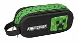 Safta Minecraft 3D - Portatodo Doble 3D, Estuche Infantil, Estuche Niño, Ideal para Niños en Edad Escolar, Cómodo y Versátil, Calidad y Resistencia, 21x6x8 cm