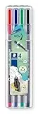STAEDTLER 334 SB4 - Bolígrafo Punta Fina, 4 Unidades, Multicolor